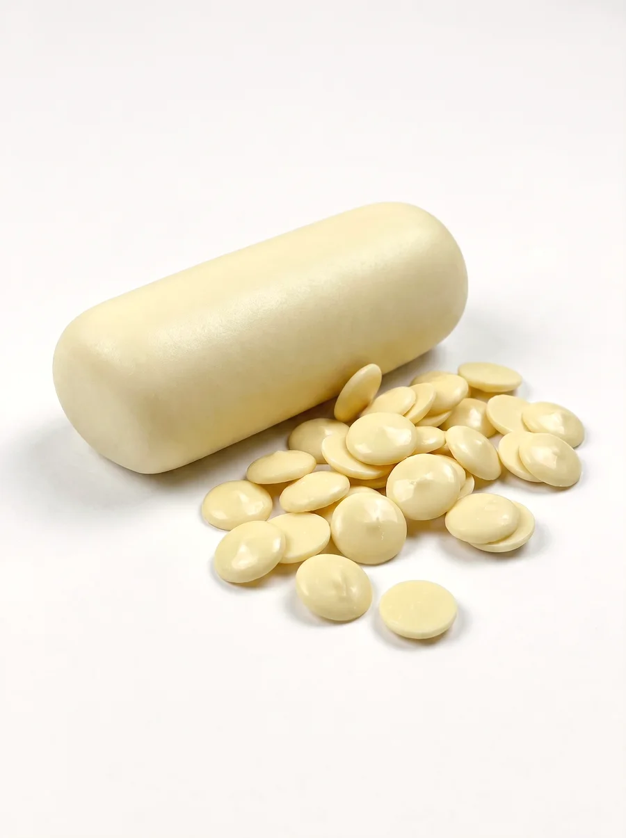 Rollfondant-Rolle mit weißer Schokolade